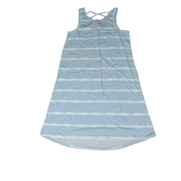 Old Navy Blue Striped Lattice Back Dress NWOT - Picture 1 of 4